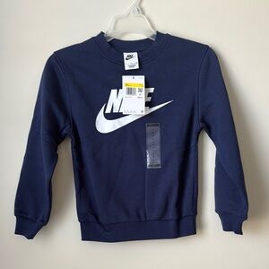 Nike Navy Blue Sweatshirt Boys size small NWT